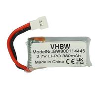 vhbw Batería reemplaza Carrera 370410144 para dron, multicóptero, cuadricóptero (380 mAh, 3,7 V, Li-Poli)