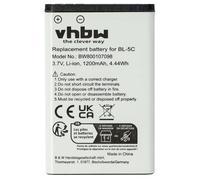 vhbw Batería reemplaza Doro 5C800, BT-214, BT-N3650, DBO-1000A, 5C1000, H15132, LI3795bkG para móvil, Smartphone (1200 mAh, 3,7 V, Li-Ion)