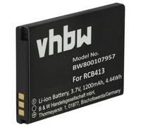 vhbw Batería reemplaza Doro RCB01P01, RCB413, RCBNTC01 para móvil, Smartphone (1200 mAh, 3,7 V, Li-Ion)