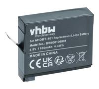 vhbw Batería reemplaza GoPro 335-06532-000, AHDBT-401 para cámara de vídeo (1160 mAh, 3,7 V, Li-Ion)