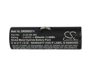 vhbw Batería reemplaza Heine X-02.99.382, X-02.99.380, BATT/110904-A1 para tecnología médica (850 mAh, 3,6 V, NiMH)