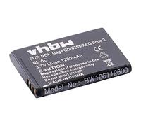 vhbw Batería reemplaza Nokia BL-6C para móvil, Smartphone (1200 mAh, 3,7 V, Li-Ion)