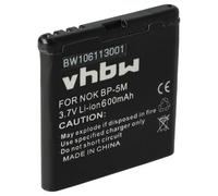 vhbw Batería reemplaza Nokia BP-5M para móvil | smartphone (600 mAh, 3,7 V, Li-Ion)
