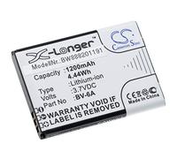 vhbw Batería reemplaza Nokia BV-6A para móvil, Smartphone (1200 mAh, 3,7 V, Li-Ion)