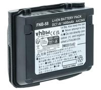 vhbw Batería reemplaza Yaesu/Vertex FNB-58, FNB-80Li, FNB-58Li, FNB-80 para Radio (1400 mAh, 7,4 V, Li-Ion)