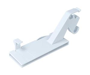 vhbw Bisagra de puerta derecha compatible con AEG A92200GNM1 | ABE81216NF, ABE81226NC congelador, frigorífico combi - Para compartimento congelador