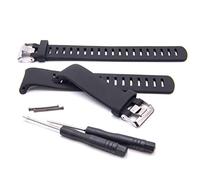 vhbw Brazalete, correa TPE compatible con Suunto D4, D4i smartwatch - 16.3cm + 13,2 cm negro