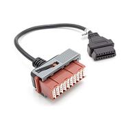 vhbw Cable adaptador OBD2 30pin a 16pin para dispositivo de diagnóstico OBD. Compatible para antiguos Peugeot 106, 406, ...; con conexión de 30 pines