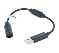 vhbw Cable adaptador USB Breakaway con protección para Microsoft Xbox 360 | controller mandos - negro