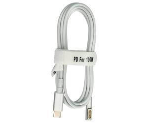 vhbw Cable Adaptador USB Tipo C a MagSafe 1 Compatible con Apple MA701CH/A, MA700LL/A Notebook, portátil - 175 cm, 100 W, PVC