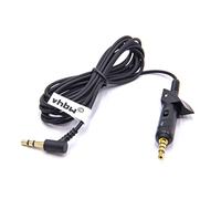 vhbw Cable audio AUX compatible con Bose QuietComfort QC2, 2, QC15, 15 auriculares - Cable audio 3,5 mm (clavija jack), 180 cm, negro
