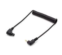 vhbw Cable Compatible con Canon EOS 7D Mark II, 7D, 6D cámara, DSLR - Cable de conexión, 90 cm, Espiral