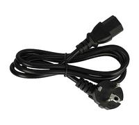 vhbw Cable de alimentación IEC, Schuko Euro C13 1.2m para PC, Monitor, Ordenador, Impresora, etc.