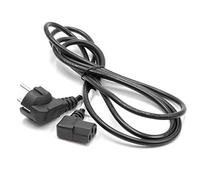 vhbw Cable de alimentación IEC, Schuko Euro C13 2m en ángulo para PC, Monitor, Ordenador, Impresora, etc.