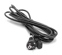vhbw Cable de alimentación IEC, Schuko Euro C13 5m para PC, Monitor, Ordenador, Impresora, etc.