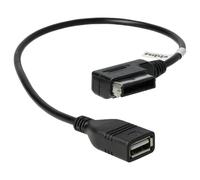 vhbw Cable de audio del coche compatible con VW Passat, Polo, Scirocco, Sharan, T5, Tiguan, Phaeton, RNS 510 (index Adaptador USB, 37,1 cm negro