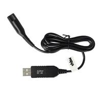 vhbw Cable de Carga Compatible con Braun Multi Grooming Kit MGK 3342, MGK 3345, MGK 3440, MGK 3441 afeitadora - Cable de Red, 120 cm