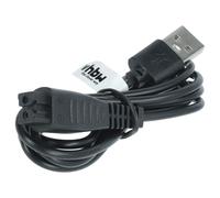 vhbw Cable de Carga Compatible con Panasonic ES-RT31, ES-RT30, ES-RF41, ES-RT37-s, ES-RT37, ES-RT33 afeitadora - Cable de Red, 13,3 cm