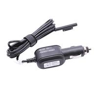 vhbw Cable de Carga para el Coche Compatible con Microsoft Surface Pro 4, Laptop Go, Pro 3, Laptop 4, Laptop 3, Laptop 2 Tablet - Cargador 12 V Negro