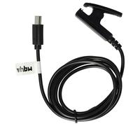 vhbw Cable de Carga USB Compatible con Garmin Approach S20 010-03723-01 smartwatch - Estación Carga, Cable Repuesto Negro, 100 cm