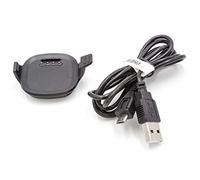 vhbw Cable de Carga USB Compatible con Garmin Forerunner (Large) 10, 15 smartwatch - Estación Acoplamiento Negro, 100 cm