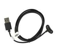 vhbw Cable de Carga USB Compatible con Mobvoi TicWatch Pro X smartwatch - Estación Carga Negro, 100 cm