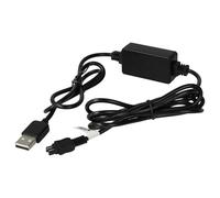 vhbw Cable de Carga USB Compatible con Sony DCR- HC18, HC18E, HC19, HC19E, HC21E, HC17E, HC21, HC20, HC20E cámara, cámara de vídeo, videocámara Negro