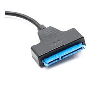 vhbw cable de conexión SATA III a USB 3.0 para 2'5" HDD, SSD discos duros - Con capacidad Plug & Play, negro/azul