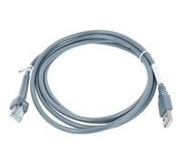 vhbw Cable de Datos USB 2.0 (m) a RJ45 (m) Compatible con Datalogic Heron D130 escáner de código Barras - Cable, 2 m Gris