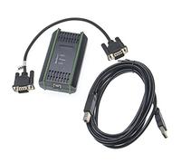 vhbw Cable de programación USB PLC, MPI compatible con Siemens Simatic S7-300 PLC, S7-400 PLC radio -Adaptador convertidor serial, negro