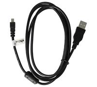 vhbw Cable USB, cable de datos 150cm compatible con Casio Exilim EX-H5, EX-H50, EX-S9, EX-Z16, EX-Z33, EX-Z35, EX-Z37, EX-Z42, EX-Z350, ...
