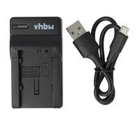 vhbw Cargador batería USB Compatible con Canon Legria FS305, FS306, FS406, HF M307, HG10, HG20 baterías cámaras, videocámaras, DSLR -Soporte Carga
