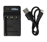 vhbw Cargador batería USB Compatible con Sony Cybershot DSC-W130, DSC-W150, DSC-W170, DSC-W200 baterías cámaras, videocámaras, DSLR -Soporte Carga