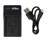 vhbw Cargador, Cable de Carga Micro USB para cámaras Compatible con Panasonic SDR-H60, SDR-H80, SDR-H90, VDR-D100, VDR-D150, VDR-D160, VDR-D220, VDR-D250, VDR-D300