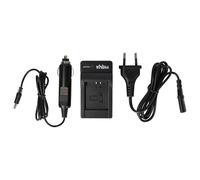 vhbw Cargador Compatible con Canon IXUS 420F, 185, 220F, 240HS, 165, 175, 190 cámara videocámara/batería + Adaptador Coche + indicador Carga, 4,2 V