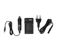 vhbw Cargador Compatible con Medion MD86084, MD85562, MD85416 cámara videocámara/batería + Adaptador Coche + indicador Carga, 4,2 V