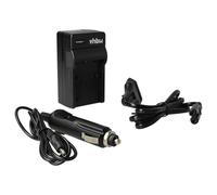 vhbw Cargador Compatible con Sony Handycam DCR-SR72, DCR-SR70 cámara videocámara/batería + Adaptador Coche + indicador Carga, 4,2 V