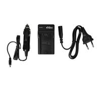 vhbw Cargador Compatible con Sony ZV-E10 II, ZV-E10M2, ILME-FX2A, ILME-FX3A, ZV-E1, FX2, FX3 cámara/batería + Adaptador Coche + indicador Carga