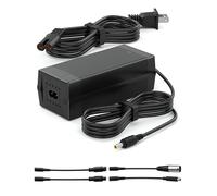 VHBW Cargador de 54.6 V 2 A compatible con bicicletas eléctricas Caroma C1, E66 Pro, E68 Pro, Lightning, P1, P2 y P3, 5 puntas de conector, listado ETL, cable de 8 pies, indicador LED