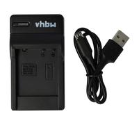 vhbw Cargador de batería USB Compatible con Panasonic Lumix DMC-LX5, DMC-LX7, DMC-TZ10, DMC-TZ18, DMC-TZ20, DMC-TZ22