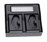 vhbw Cargador Dual Compatible con Canon LP-E19, LP-E4 batería de cámara - Soporte con Pantalla