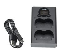 vhbw Cargador Dual Compatible con Fuji/Fujifilm X-T4, X-T5 cámara/batería - Cargador con Pantalla