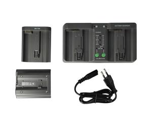 vhbw Cargador Dual Compatible con Nikon D2H, D2Hs, D2X, D2Xs, D3, D3s, D3X, D4, D6, F6 batería de cámara - Soporte, Indicadores de Carga LED