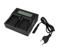 vhbw Cargador Dual Compatible con Sony HXR-NX30, HXR-NX30E, HXR-NX70, HXR-NX70E cámara videocámara/batería con Pantalla + indicador Carga, 5 V