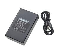 vhbw Cargador Dual USB Compatible con Canon EOS 90D, R, R7, Ra, 6D Mark II cámara/batería + USB Micro con Pantalla, 8,4 V