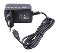vhbw Cargador Micro-USB Universal, Cable de Carga con Clavija de Red 1,0 A / 5 V Negro