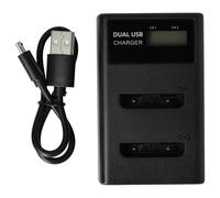 vhbw Cargador Micro-USB + USB-C Dual Compatible con Sealife SL7014, 02491-0066-17 cámara/batería + Cable Micro-USB + LED