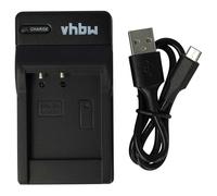 vhbw Cargador USB-C Compatible con Sony Cybershot DSC-W80HDPR, DSC-W85, DSC-W90, DSC-WX1, DSC-WX10 cámara videocámara/batería + Cable USB-C + LED