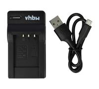vhbw Cargador USB-C reemplaza Sony Acc-TRDCJ para cámara videocámara/batería + Cable USB-C + LED