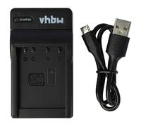 vhbw Cargador USB Compatible con Panasonic Lumix DMC-FP2H, DMC-FP2G, DMC-FP3, DMC-FP2R cámara videocámara/batería + indicador Carga, 4,2 V